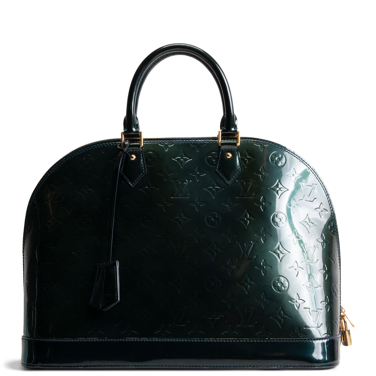 LOUIS VUITTON Monogram Vernis Alma GM - Dark Green