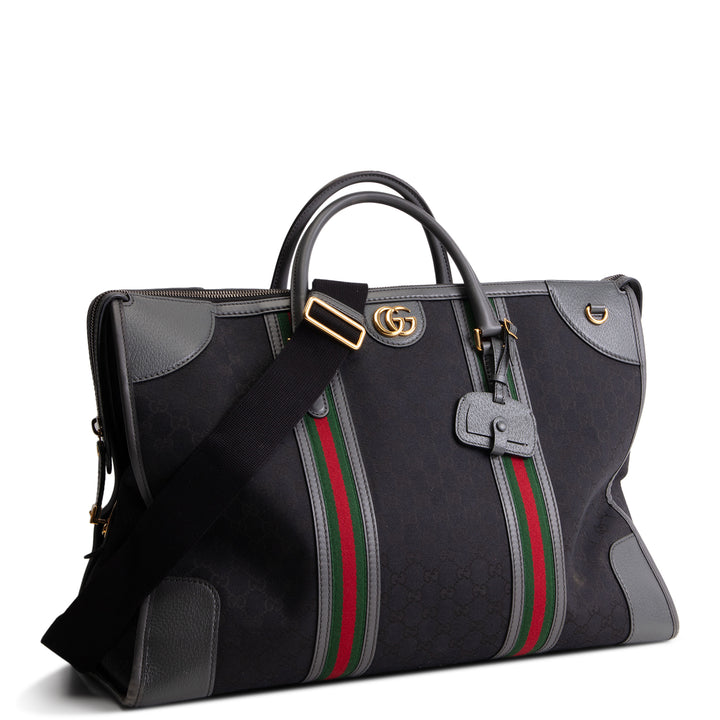 GUCCI GG Canvas XL Bauletto Duffle Bag