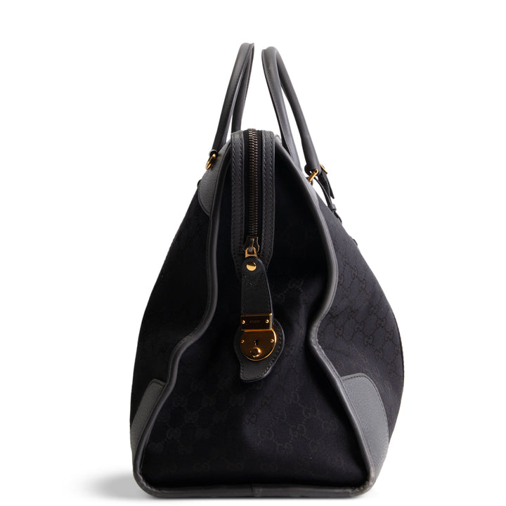 GUCCI GG Canvas XL Bauletto Duffle Bag