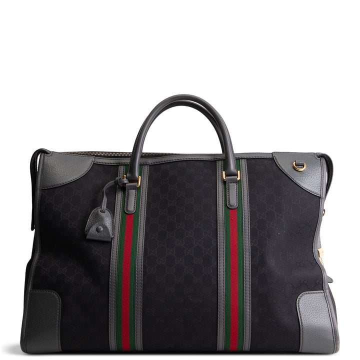 GUCCI GG Canvas XL Bauletto Duffle Bag