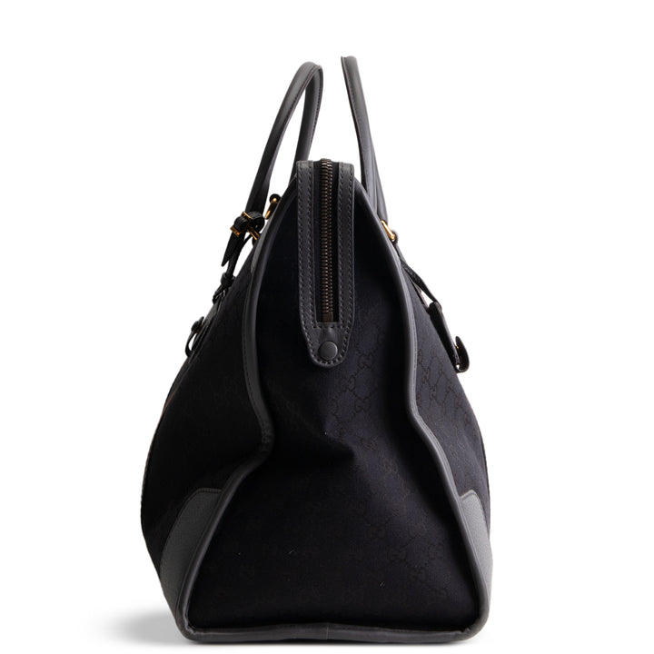 GUCCI GG Canvas XL Bauletto Duffle Bag