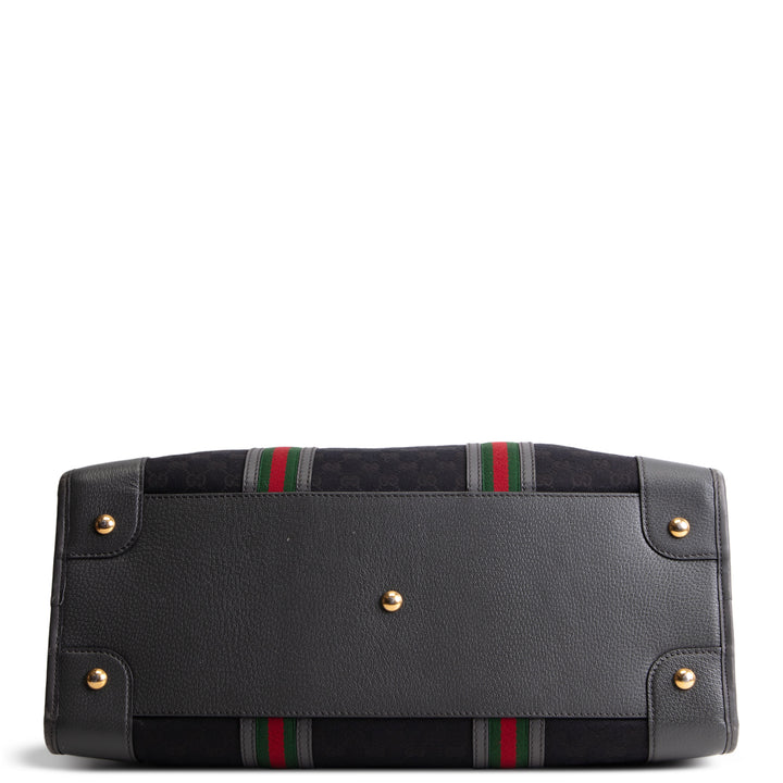GUCCI GG Canvas XL Bauletto Duffle Bag