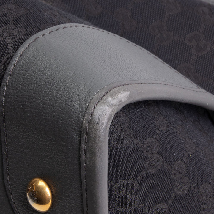 GUCCI GG Canvas XL Bauletto Duffle Bag