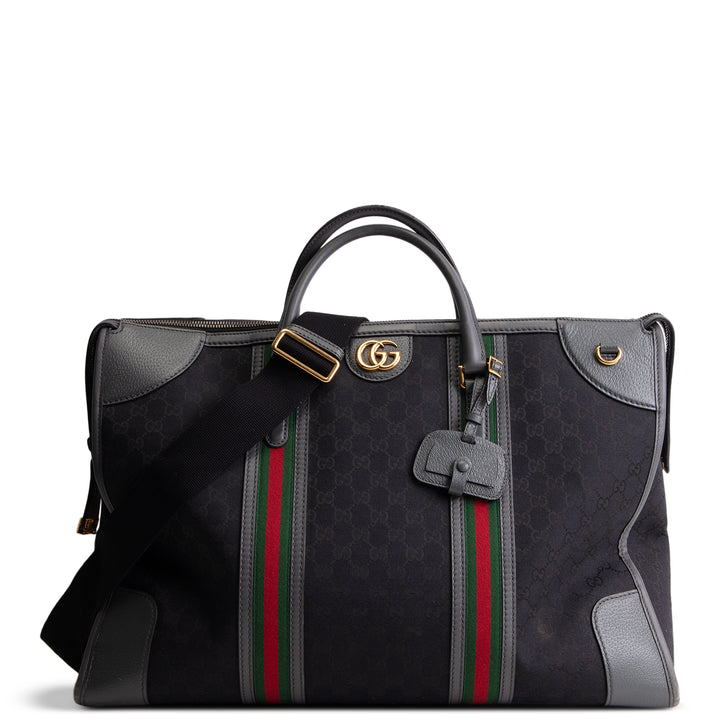 GUCCI GG Canvas XL Bauletto Duffle Bag
