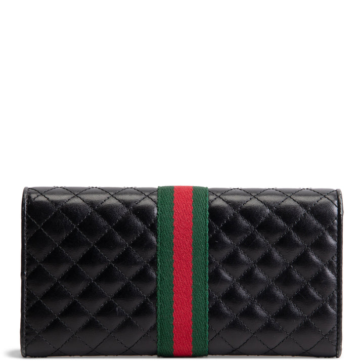 GUCCI Web Trapuntata GG Continental Wallet
