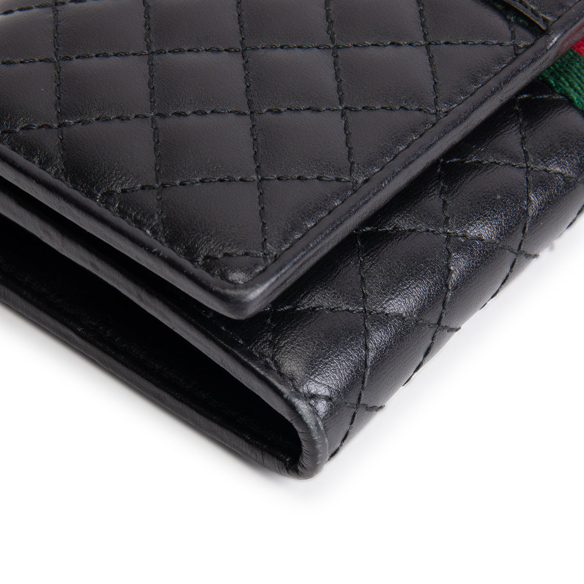 GUCCI Web Trapuntata GG Continental Wallet