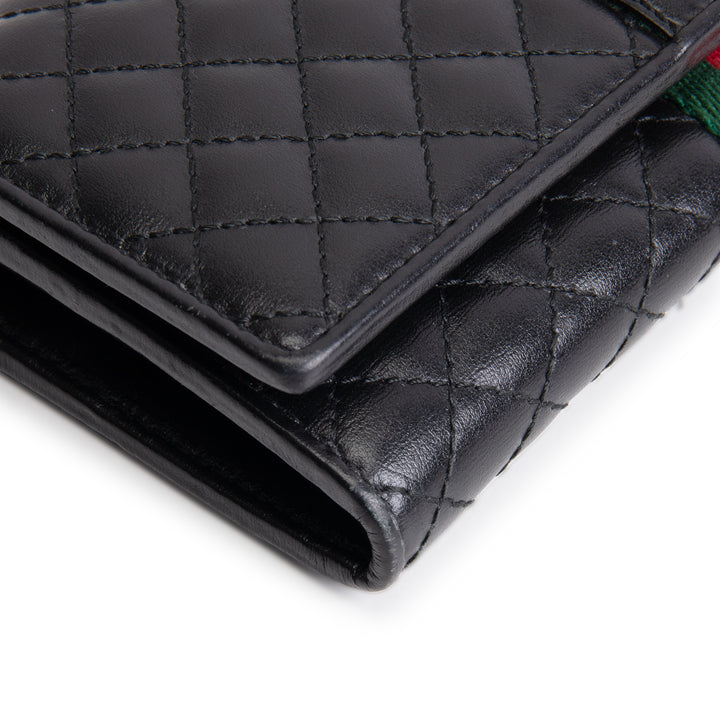 GUCCI Web Trapuntata GG Continental Wallet