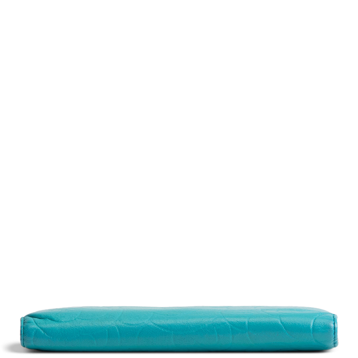 CHANEL Camellia Embossed Continental Bifold Wallet - Teal