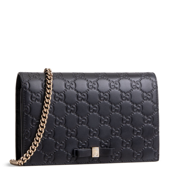 GUCCI Guccissima Bowy Chain Wallet