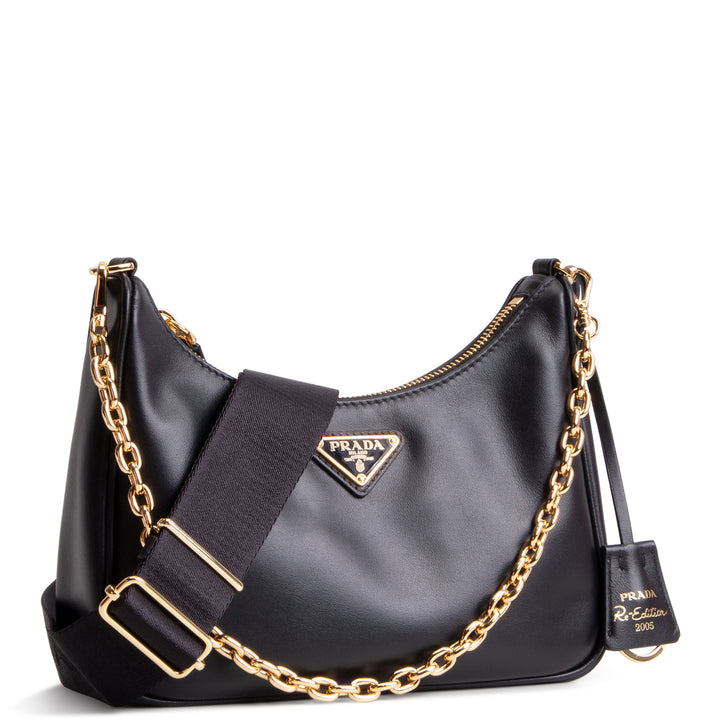 PRADA Saffiano Leather Re-Edition 2005 - Black/Gold