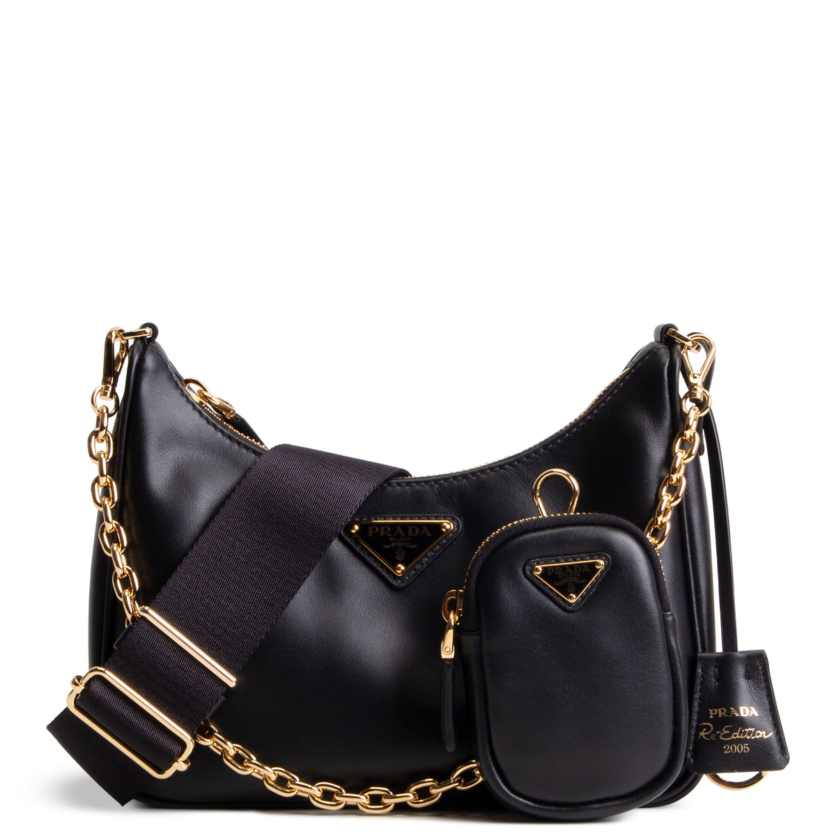 PRADA Saffiano Leather Re-Edition 2005 - Black/Gold