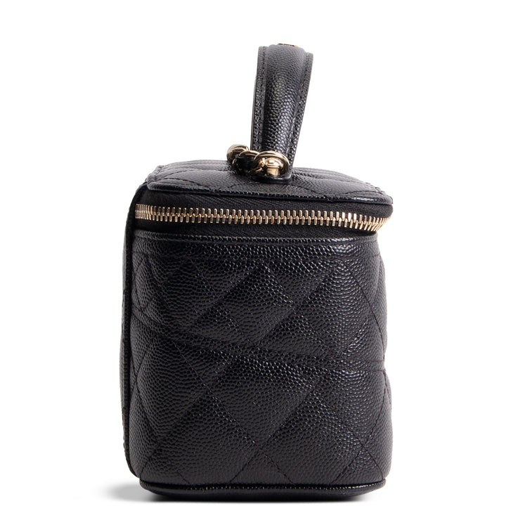 CHANEL Caviar Quilted Trendy Handle Mini Vanity - Black