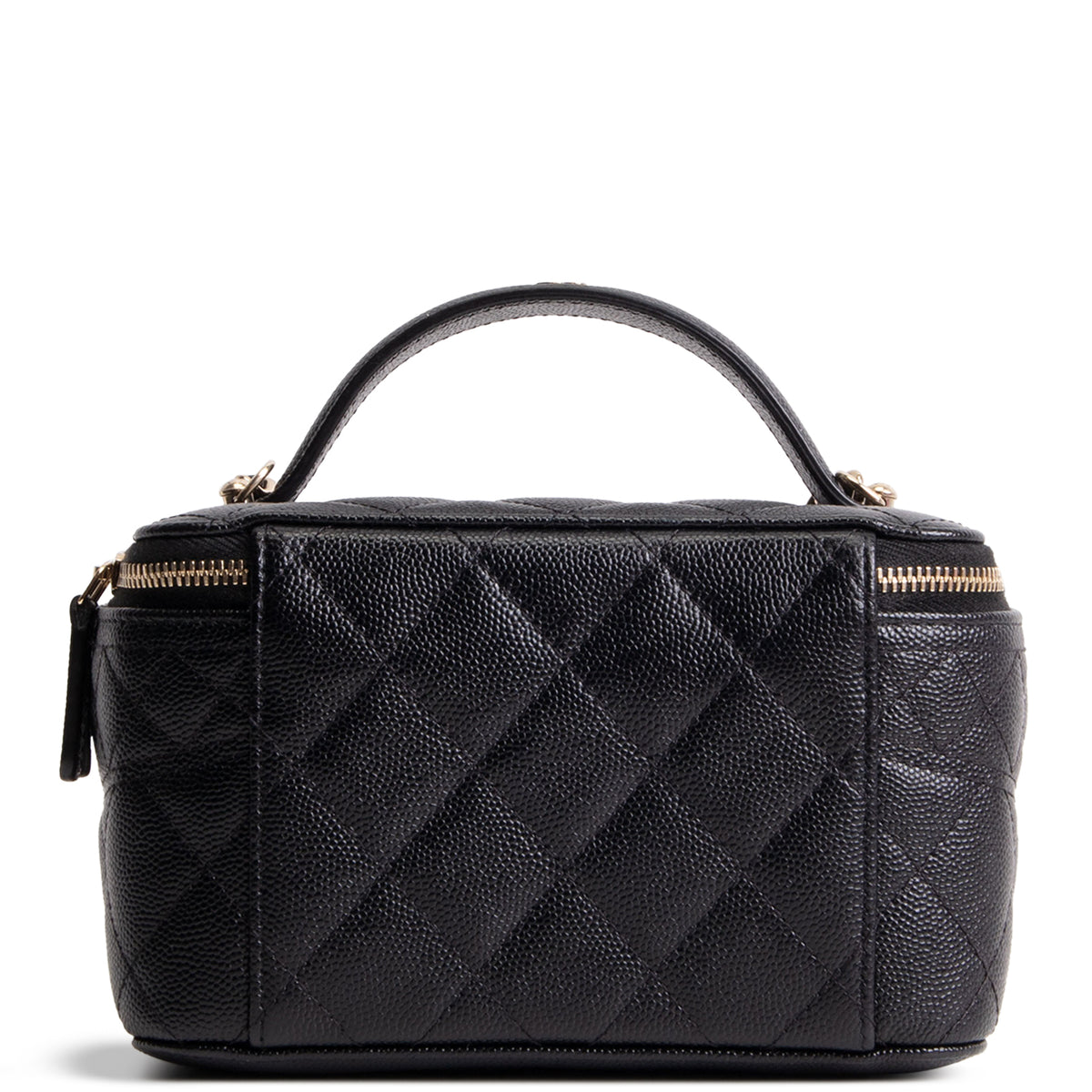 CHANEL Caviar Quilted Trendy Handle Mini Vanity - Black