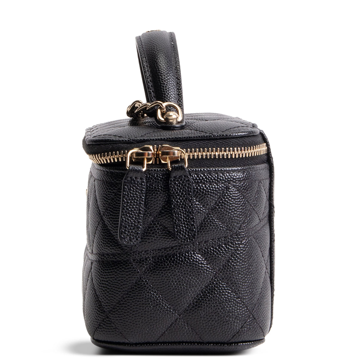 CHANEL Caviar Quilted Trendy Handle Mini Vanity - Black