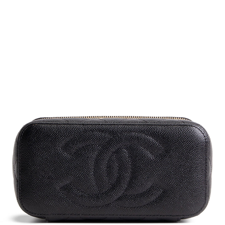 CHANEL Caviar Quilted Trendy Handle Mini Vanity - Black