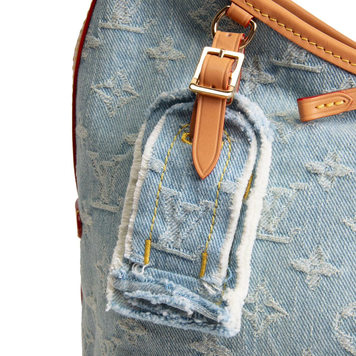 LOUIS VUITTON Monogram Denim Carryall PM w/ Pouch - Skyblue