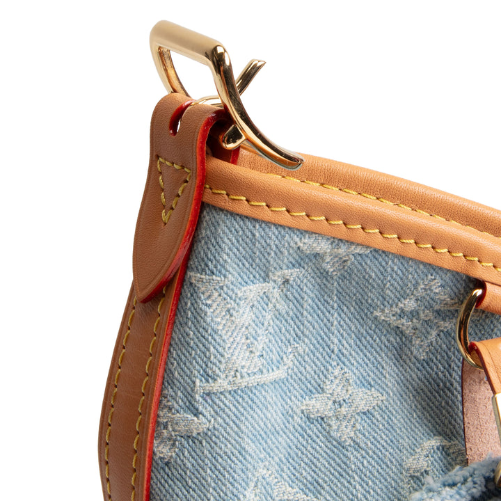 LOUIS VUITTON Monogram Denim Carryall PM w/ Pouch - Skyblue