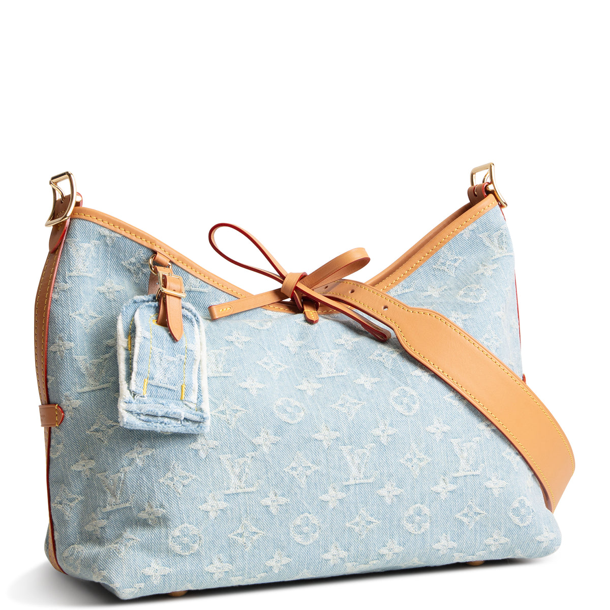 LOUIS VUITTON Monogram Denim Carryall PM w/ Pouch - Skyblue