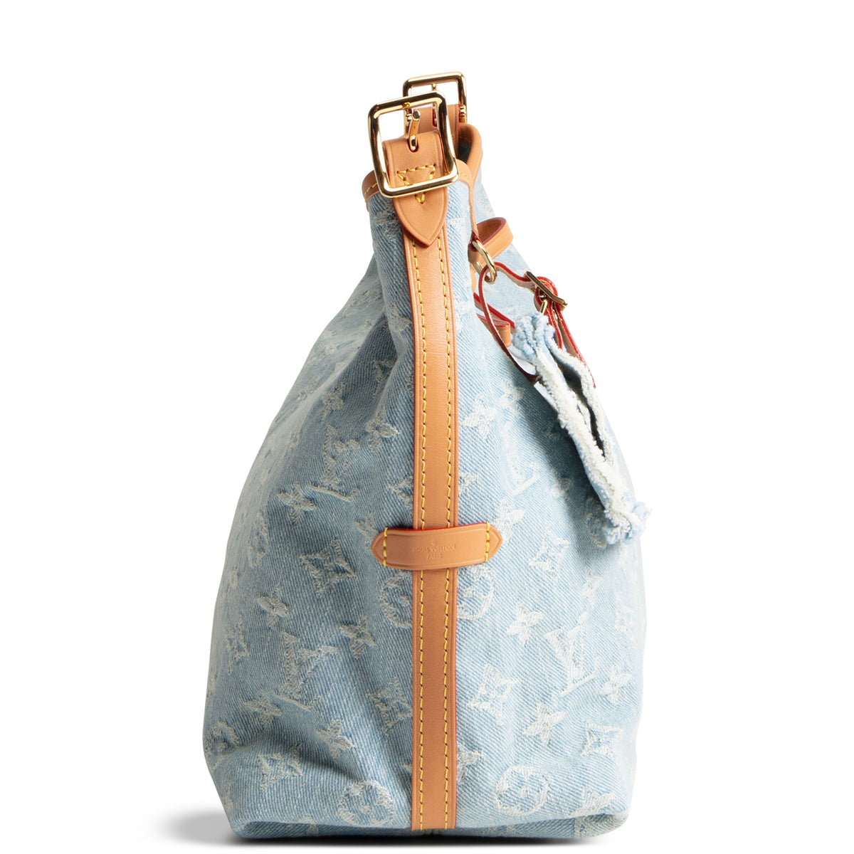 LOUIS VUITTON Monogram Denim Carryall PM w/ Pouch - Skyblue