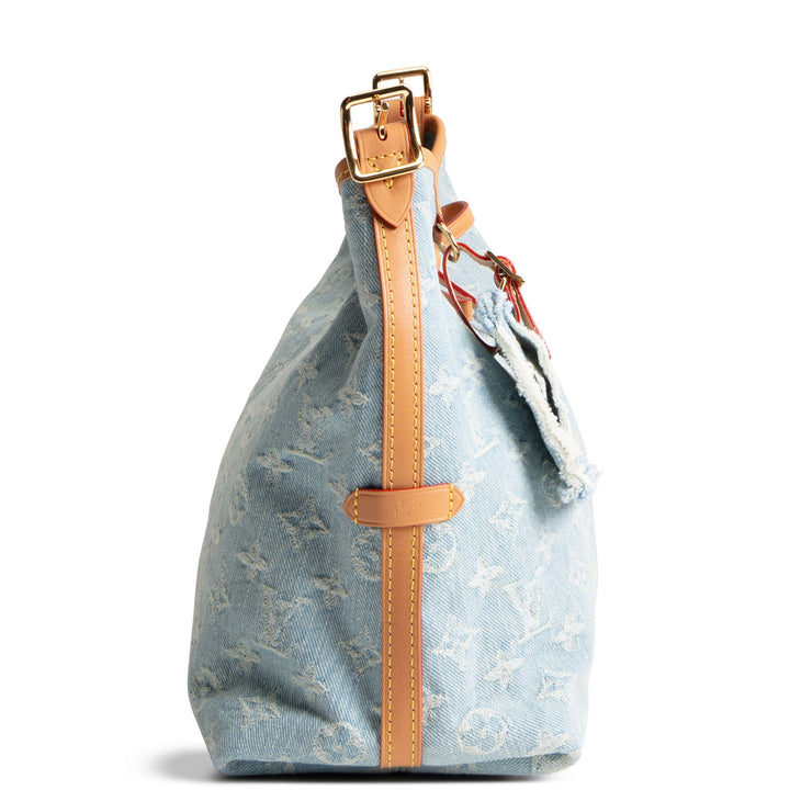 LOUIS VUITTON Monogram Denim Carryall PM w/ Pouch - Skyblue