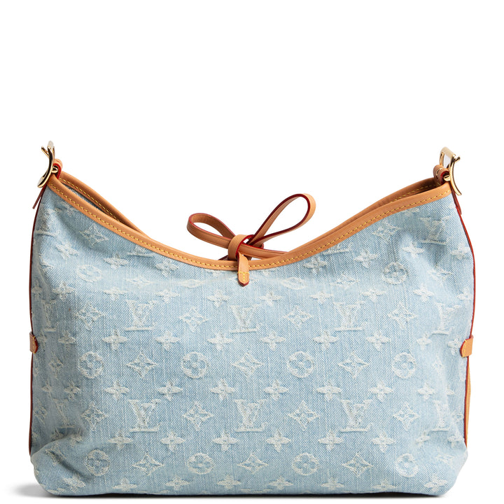 LOUIS VUITTON Monogram Denim Carryall PM w/ Pouch - Skyblue