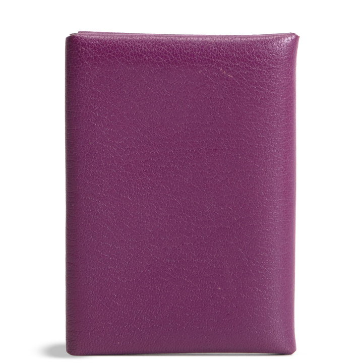 HERMES Calvi Duo Card Holder - Purple