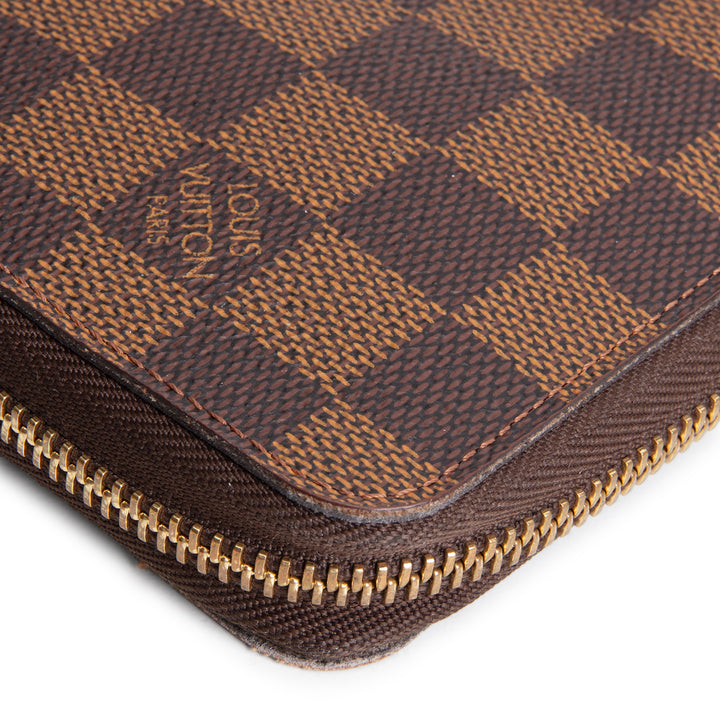 LOUIS VUITTON Damier Ebene Organizer Zippy Wallet - OUTLET FINAL SALE