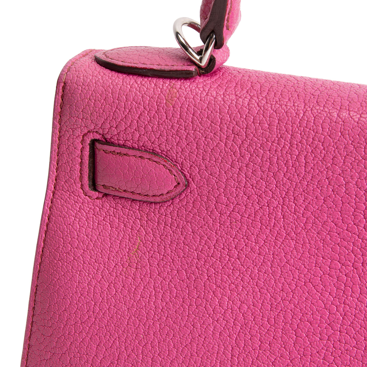HERMES Kelly 28 Chevre Mysore Sellier - Pink