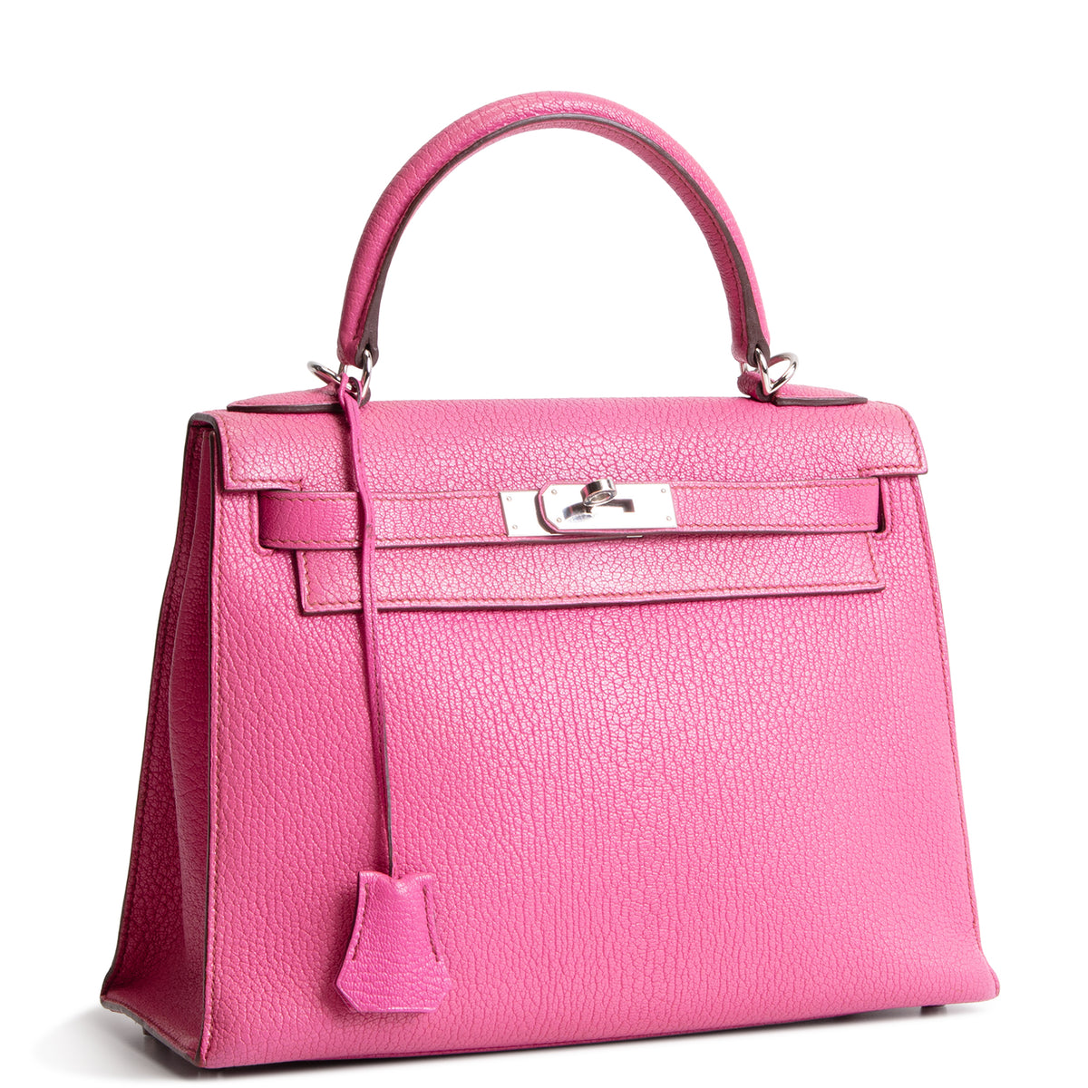 HERMES Kelly 28 Chevre Mysore Sellier - Pink