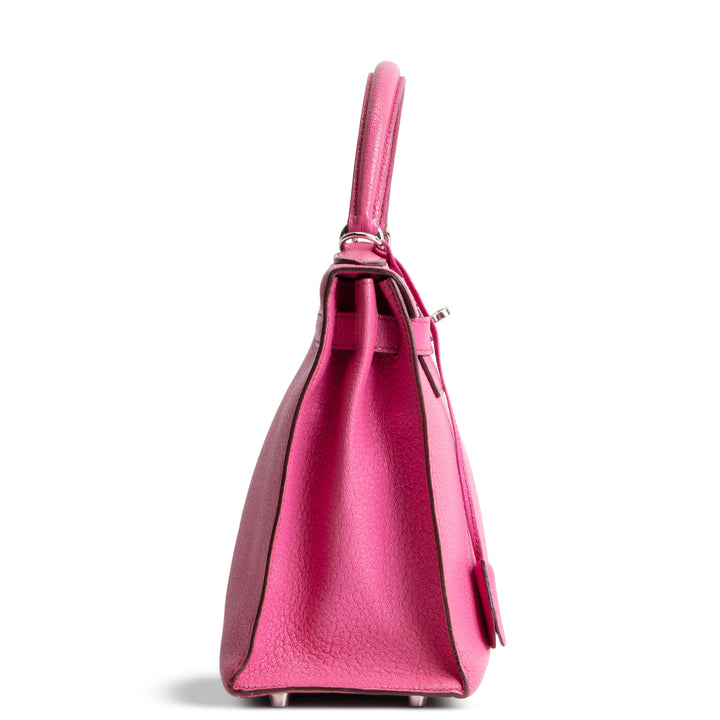 HERMES Kelly 28 Chevre Mysore Sellier - Pink
