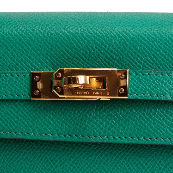 HERMES Kelly 25 Epsom Sellier - Vert Jade