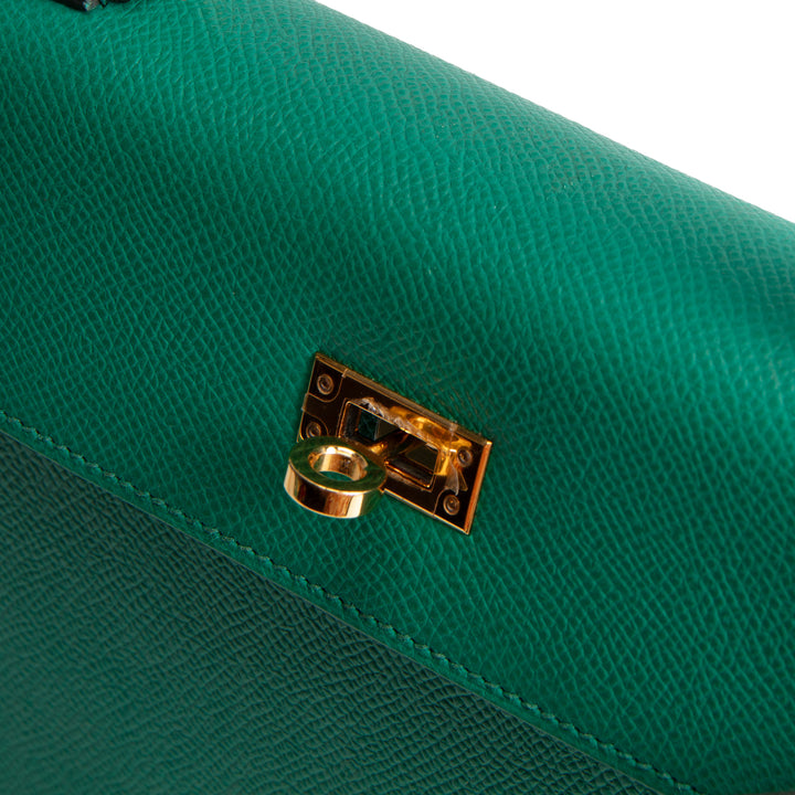 HERMES Kelly 25 Epsom Sellier - Vert Jade