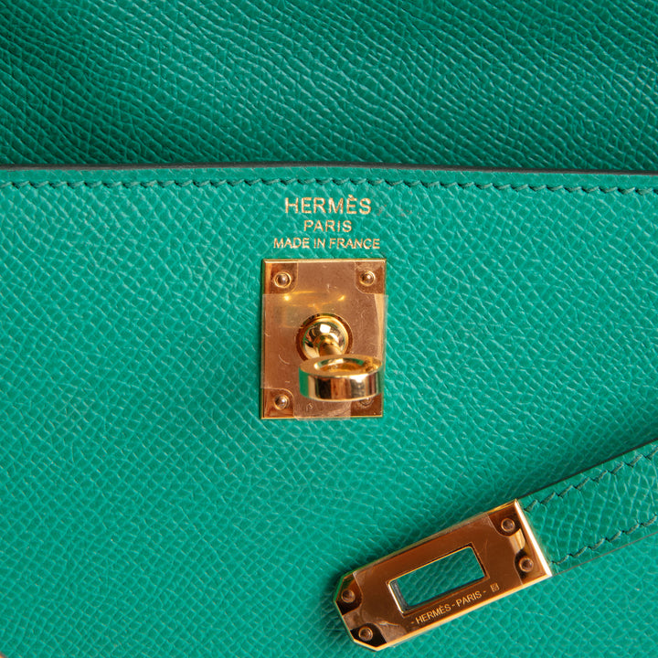 HERMES Kelly 25 Epsom Sellier - Vert Jade