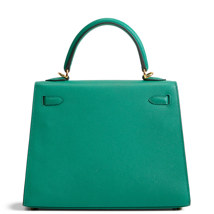 HERMES Kelly 25 Epsom Sellier - Vert Jade