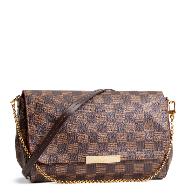 LOUIS VUITTON Damier Ebene Favorite MM Shoulder Bag