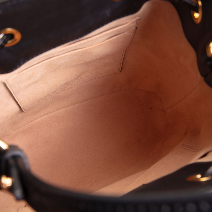 GUCCI Suede Ophidia Bucket Bag - Black