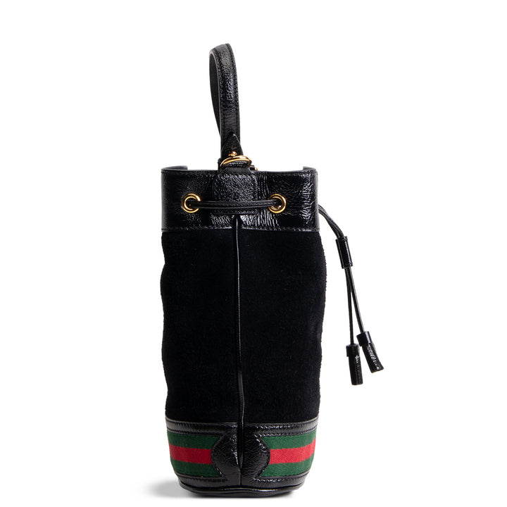 GUCCI Suede Ophidia Bucket Bag - Black