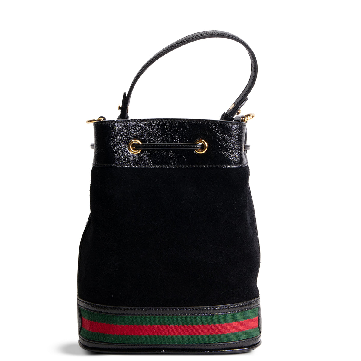 GUCCI Suede Ophidia Bucket Bag - Black