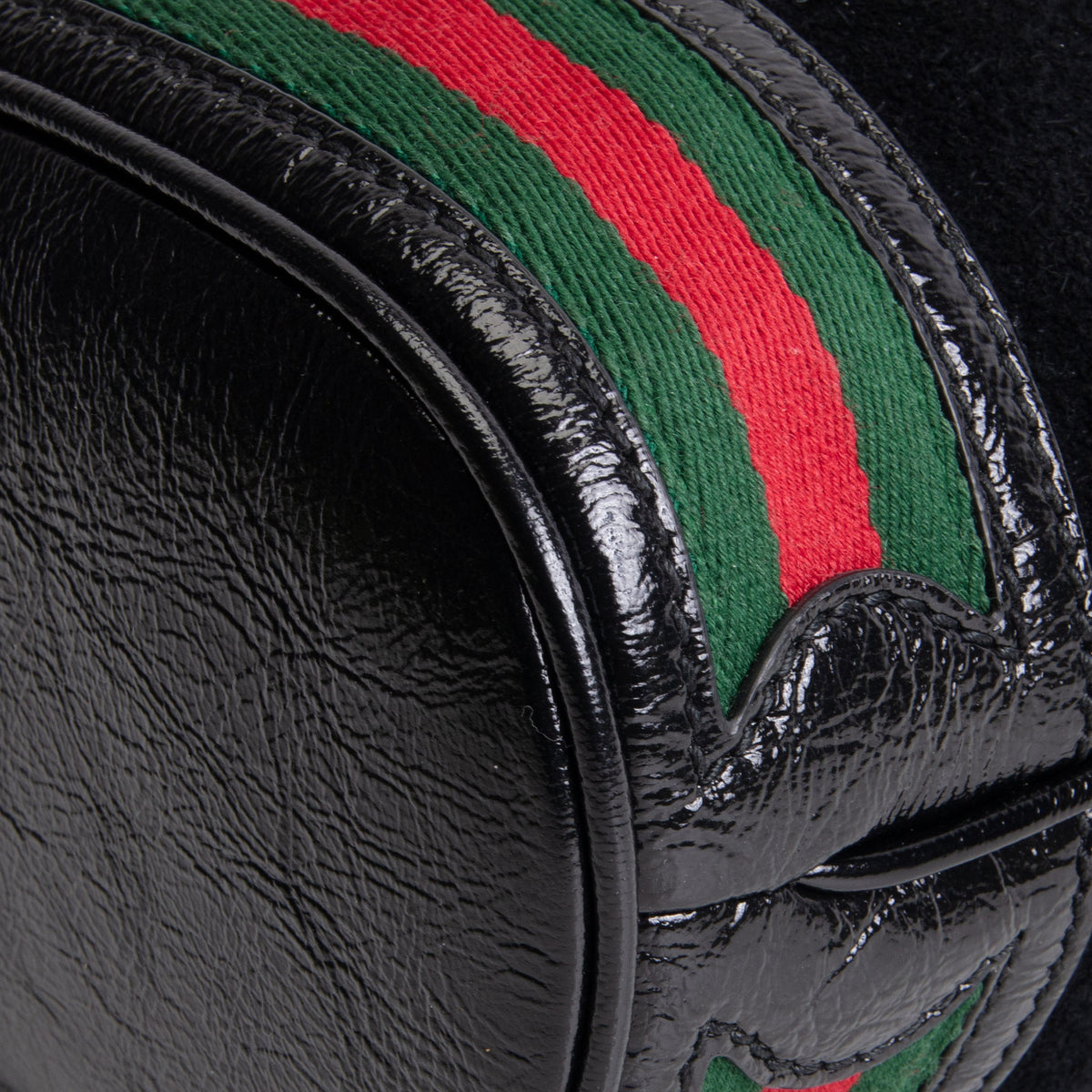 GUCCI Suede Ophidia Bucket Bag - Black