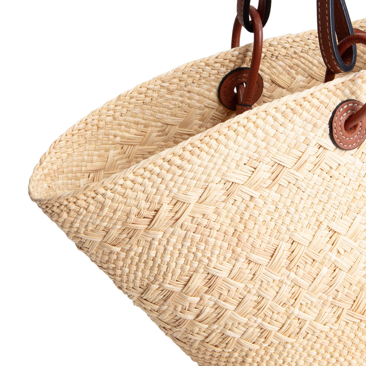 LOEWE Medium Raffia Anagram Basket Tote - Neutral