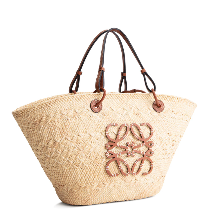 LOEWE Medium Raffia Anagram Basket Tote - Neutral