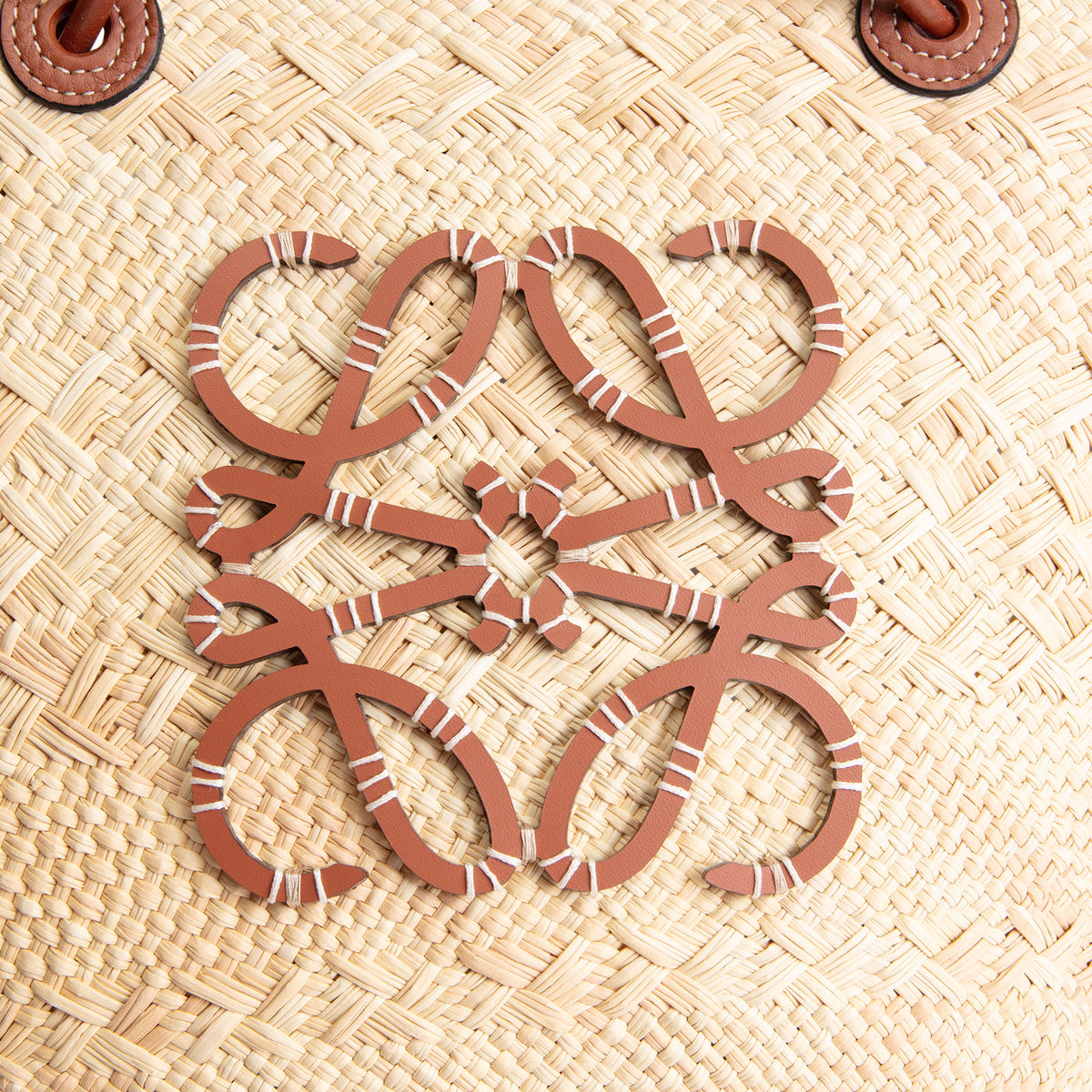 LOEWE Medium Raffia Anagram Basket Tote - Neutral