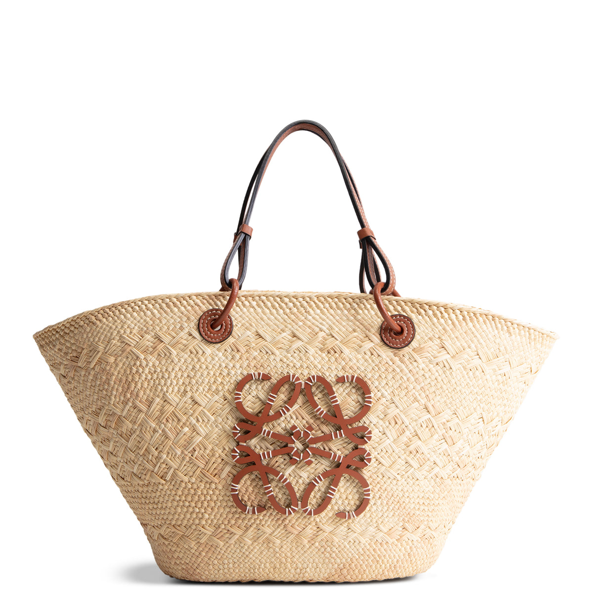 LOEWE Medium Raffia Anagram Basket Tote - Neutral