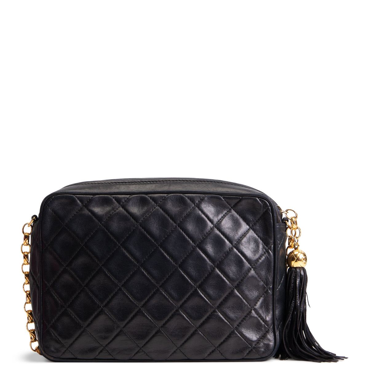 CHANEL Vintage Quilted Bijoux Camera Bag - Black