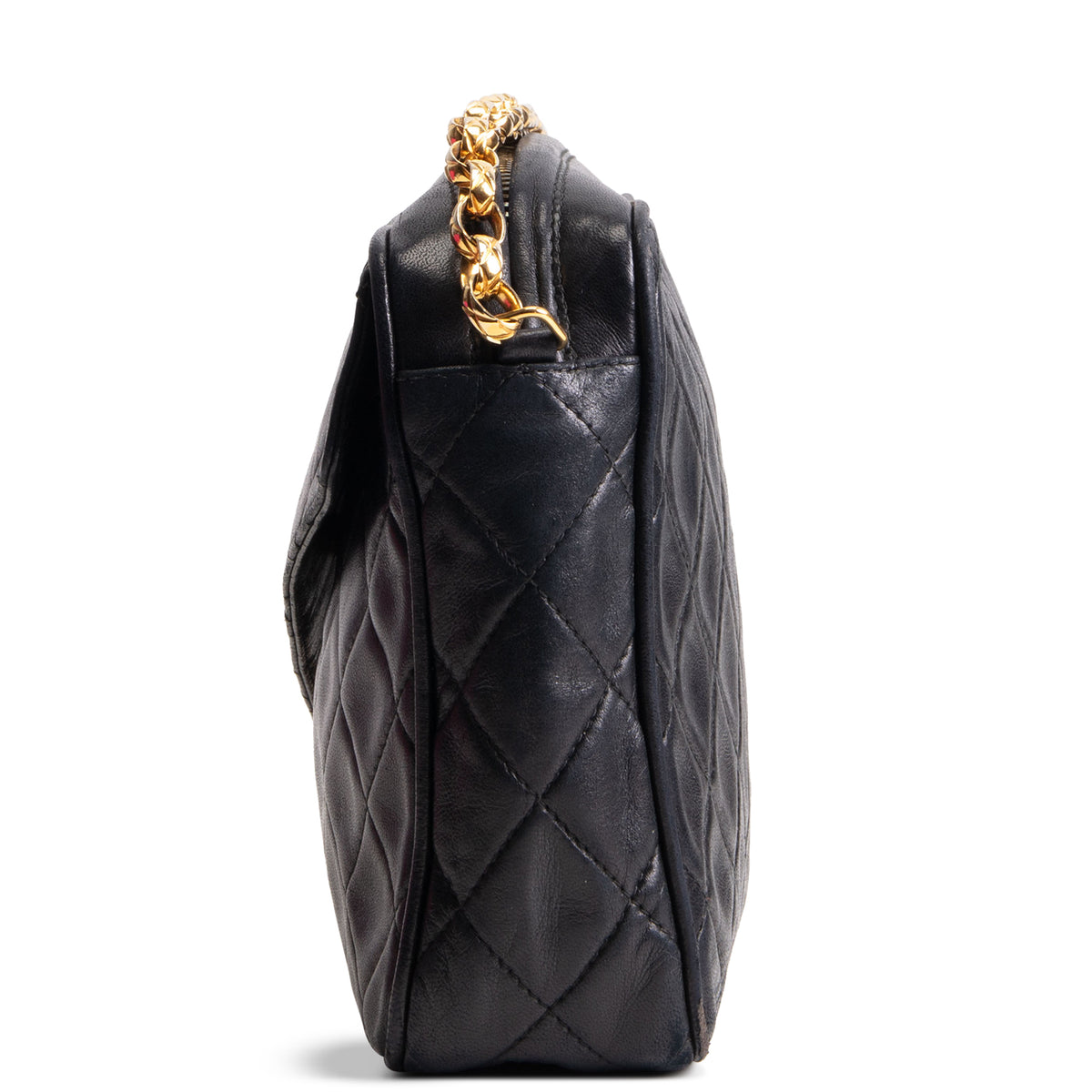 CHANEL Vintage Quilted Bijoux Camera Bag - Black