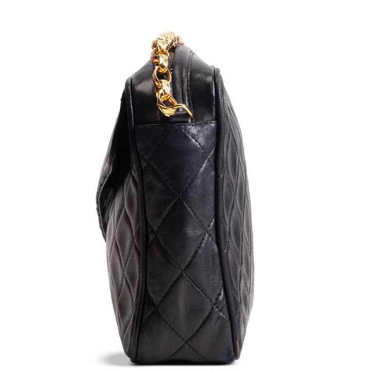 CHANEL Vintage Quilted Bijoux Camera Bag - Black
