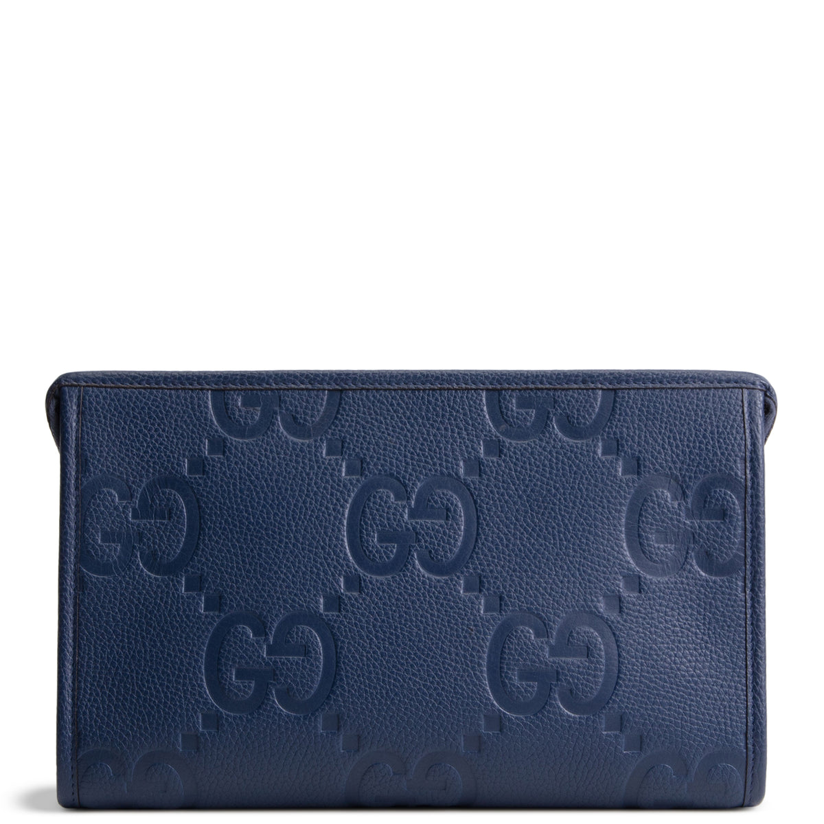 GUCCI Pluma Calfskin Jumbo GG Embossed Pouch