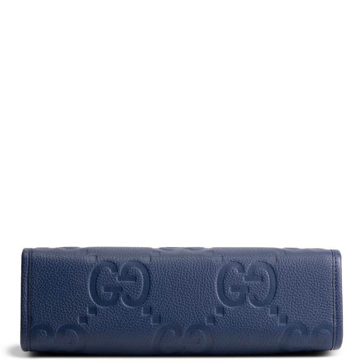 GUCCI Pluma Calfskin Jumbo GG Embossed Pouch