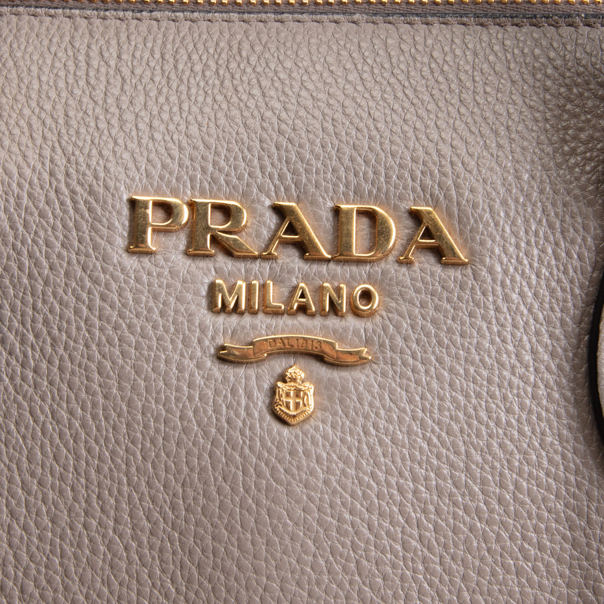 PRADA Vitello Daino Leather Shoulder Bag