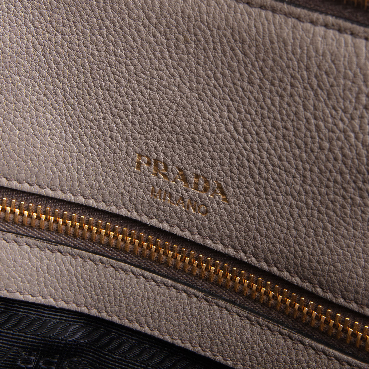 PRADA Vitello Daino Leather Shoulder Bag